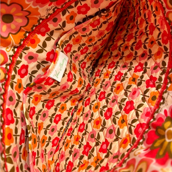 Vera Bradley Folkloric print large tote purse shoulder bag - Picture 7 of 9